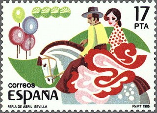 España 1985 2783 Sello ** Fiestas Populares Españolas Feria Abril Timbre Espagne Spain Spagna