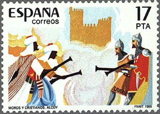 ESPAÑA 1985 2784 Sello Nuevo Fiestas Populares Españolas Moros y Cristianos Alcoy Espana Spain Espag