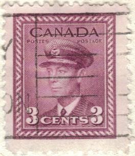 CANADA 1943 Rey Jorge VI 3c