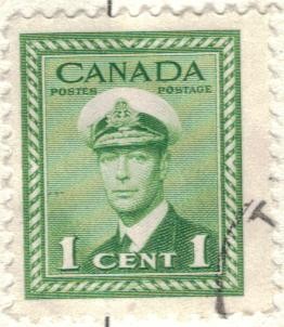 CANADA 1943 Rey Jorge VI 1c