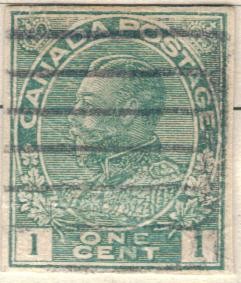 CANADA 1911-25 Rey Jorge V 1c 2