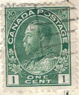 CANADA 1911-25 Rey Jorge V 1c