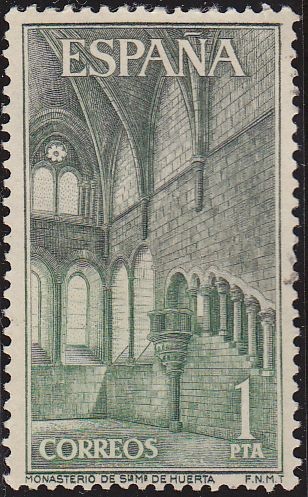 ESPAÑA 1964 1563 Sello Monasterio Sra. Mª de Huerta Cenobio Espana Spain Espagne Spagna Spanje Spani