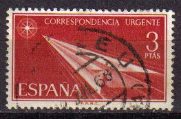 ESPAÑA 1965 1671 Sello Correspondencia Urgente usado Espana Spain Espagne Spagna Spanje Spanien