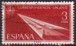 ESPAÑA 1965 1671 Sello Correspondencia Urgente usado Espana Spain Espagne Spagna Spanje Spanien Yv13