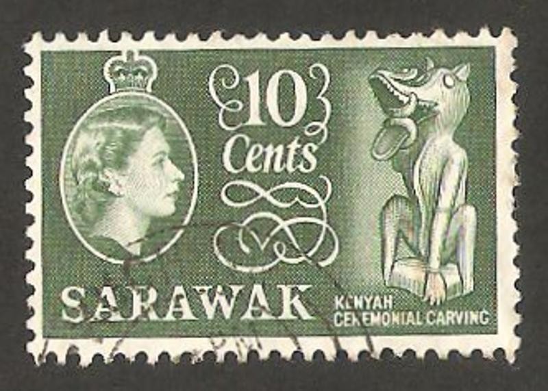 sarawak - elizabeth II, escultura de Kenya