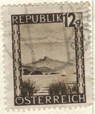 AUSTRIA 1945-47 (M747) Paisajes - Schafberg Alta Austria 12g