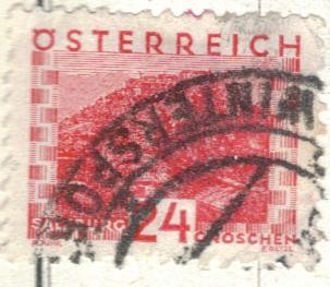 AUSTRIA 1932 (M534) Paisejes con lago - Salzburg Croschen 24h