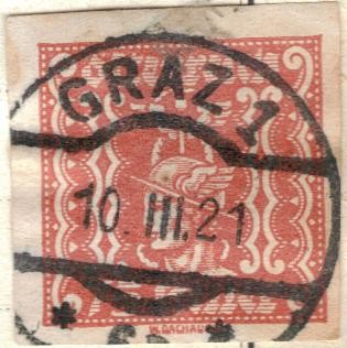 AUSTRIA 1921-2 (M410) Zeitungsmarken - Merkurkopf 75h