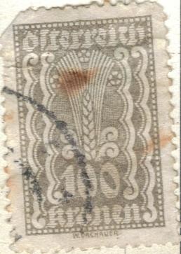 AUSTRIA 1922-24 (M378) Freimarken 100kr
