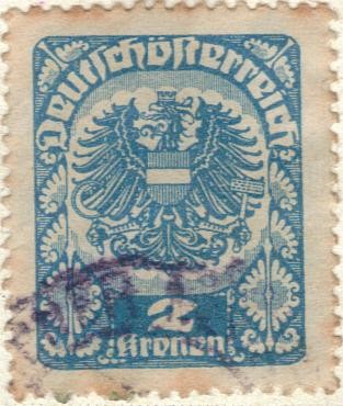 austria 1920-21 (M315a) escudo de armas 2kr
