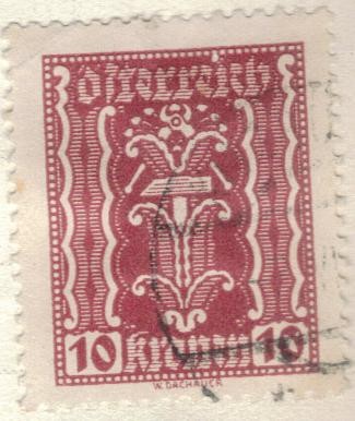 AUSTRIA 1922-24 (M367) Freimarken 10kr