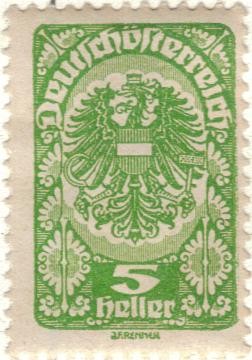 AUSTRIA 1919-20 (M256x) Wappenadler 5h