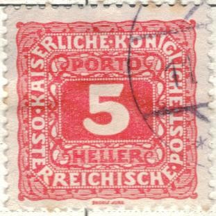 AUSTRIA 1916 (47B) Neue Zeichnung 5h