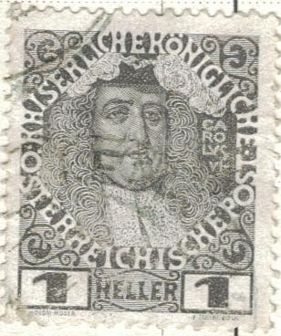 AUSTRIA 1908 (M139v) Karl VI (1711-1740) 1h