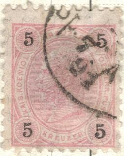 AUSTRIA 1890 (M53) Kaiser Franz Joseph 5kr
