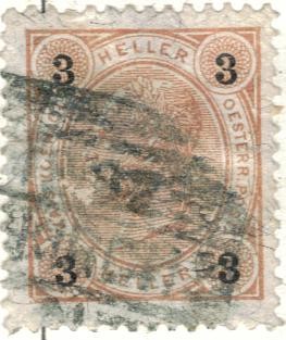 AUSTRIA 1890 (M38) Kaiser Franz Joseph 3kr
