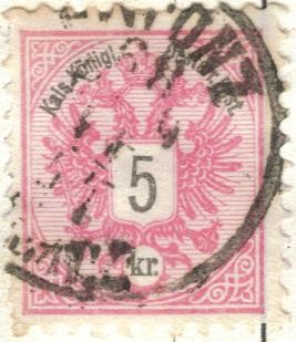 AUSTRIA 1883 (M46) Doppeladier 5h 3