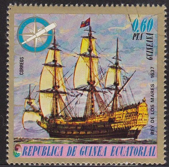 Guinea Ecuatorial 1976 75166 Sello Barco Rey de los Mares 1637 0,60pts