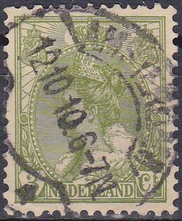 Holanda 1898-1924 Scott 062 Sello Reina Wihelmina usado Netherland