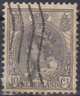 Holanda 1898-1924 Scott 067 Sello Reina Wihelmina usado 10c Netherland 