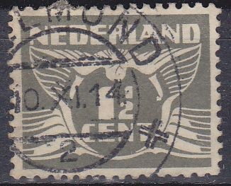 Holanda 1924-26 Scott 167 Sello Gull Gaviota 1 1/2 usado Netherland 