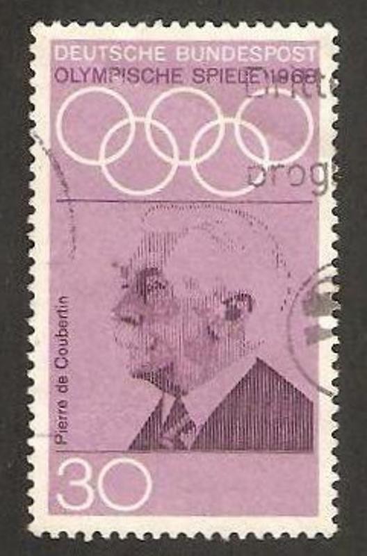 428 - Juegos olímpicos de México, Barón Pierre de Courbertin