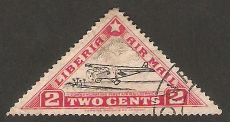 inauguración del primer servico postal aéreo 