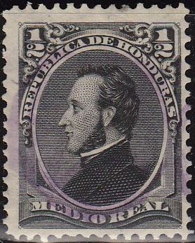 Honduras 1878 Scott 32 Sello Presidente Francisco Morazán 1/2c usado 