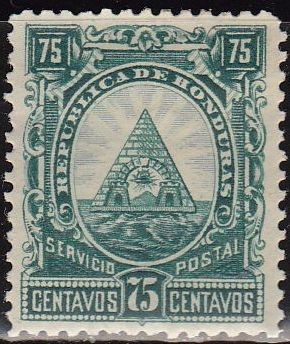 Honduras 1890 Scott 49 Sello Nuevo Escudo de Armas 75c