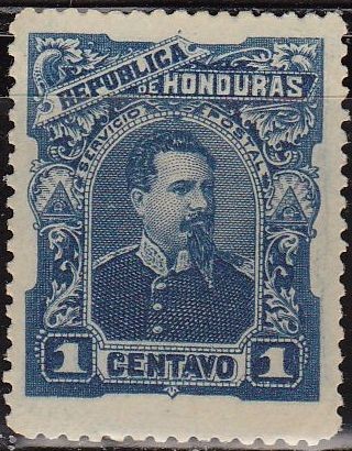 Honduras 1891 Scott 51 Sello Nuevo Presidente Luis Bográn
