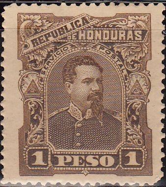 Honduras 1891 Scott 61 Sello Nuevo Presidente Luis Bográn