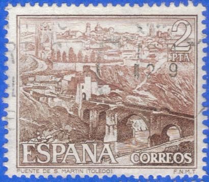ESPANA 1975 (E2267) Serie turistica - Puente de San Martin Toledo 2p 2