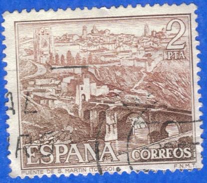 ESPANA 1975 (E2267) Serie turistica - Puente de San Martin Toledo 2p 3