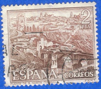 ESPANA 1975 (E2267) Serie turistica - Puente de San Martin Toledo 2p 3