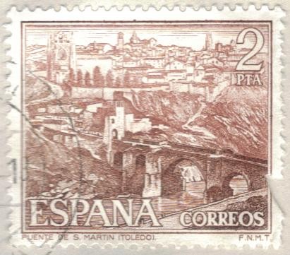 ESPANA 1975 (E2267) Serie turistica - Puente de San Martin Toledo 2p 5
