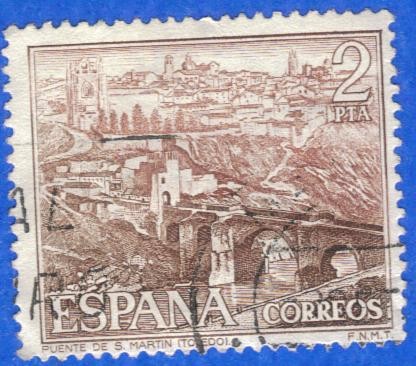 ESPANA 1975 (E2267) Serie turistica - Puente de San Martin Toledo 2p 7