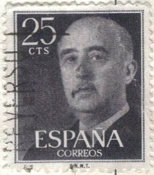 ESPANA 1955 (E1146) General Franco 25c