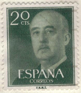 ESPANA 1955 (E1145) General Franco 20c