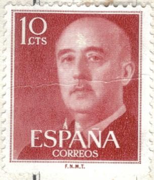 ESPANA 1955 (E1143) General Franco 10c