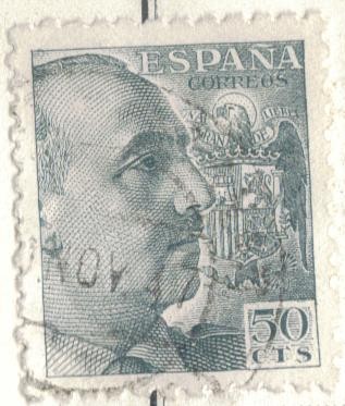 ESPANA 1949 (E1053) Cid y General Franco 50c