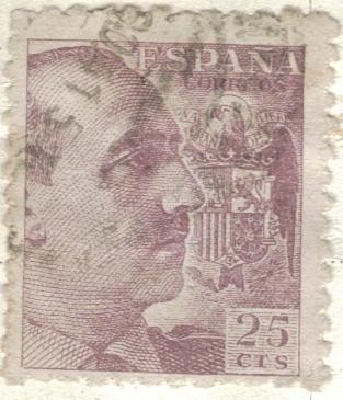 ESPANA 1949 (E1048) Cid y General Franco 25c