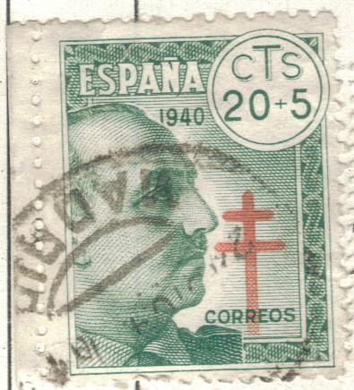 ESPANA 1940 (E937) Pro Tuberculosos 20c+5c