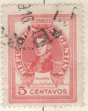 ARGENTINA 1945 (MT462) Efigie del Genral San Martin 5c