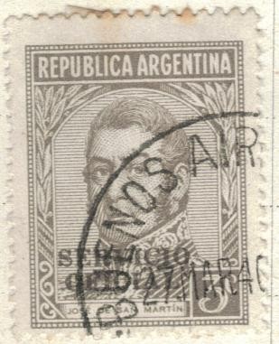 ARGENTINA 1935 (MT) San Martin 3c 3