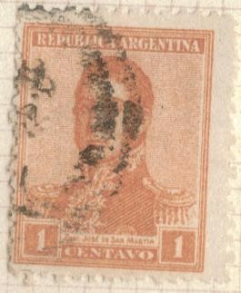 ARGENTINA 1918 (MT213) San Martin 1c