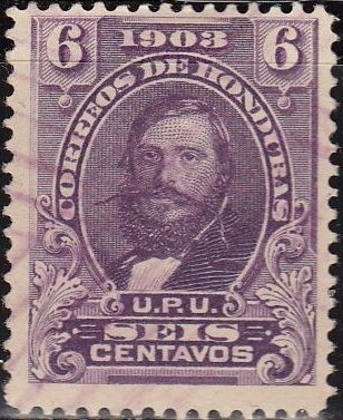 Honduras 1903 Scott 114 Sello Nuevo General Santos Guardiola 6c