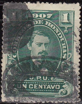 Honduras 1907 Scott 119 Sello Presidente Jose Medina usado 1c 