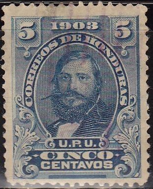 Honduras 1903 Scott 113 Sello Nuevo General Santos Guardiola 5c 