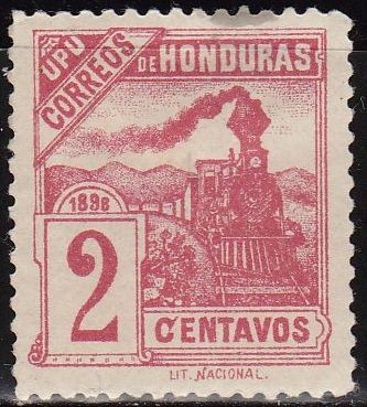 Honduras 1898 Scott 104 Sello Nuevo Ferrocarril Tren 2c 